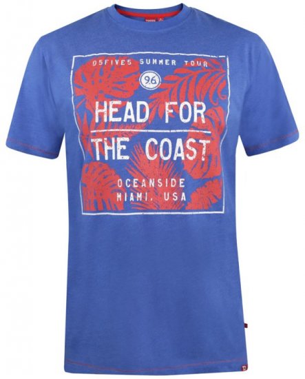 D555 Arizona T-shirt Blue - Μακό μπλουζάκια - Aνδρικά μπλουζεσ μεγάλα μεγέθη