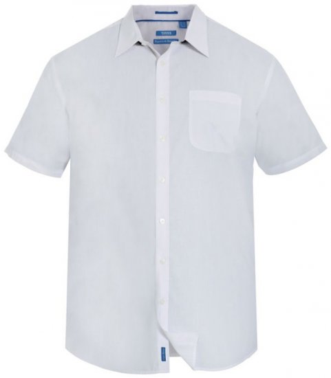 D555 Delmar Easy Iron-Shirt White - Πουκάμισα - Aνδρικά πουκαμισα μεγαλα μεγάλα μεγέθη