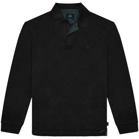 Double Outfitters PS-3097 Polo Shirt Embroidered Black - Πόλο μπλουζάκια - Aνδρικά μπλουζακια πολο μεγάλα μεγέθη