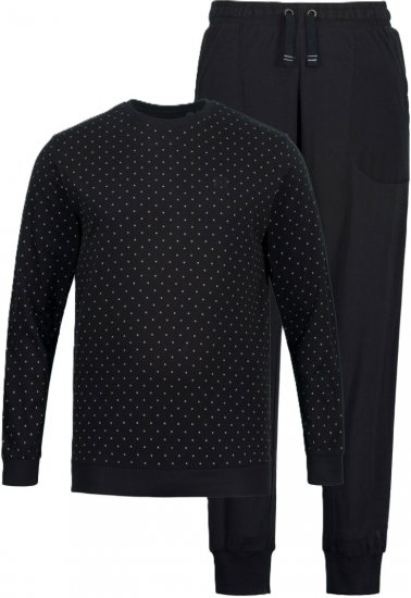JP1880 Two-piece Pajama Belly Fit Long Sleeve Long Pants Black TALL - ΑΝΔΡΙΚΑ ΡΟΥΧΑ MT-6XLT - Μεγέθη TALL