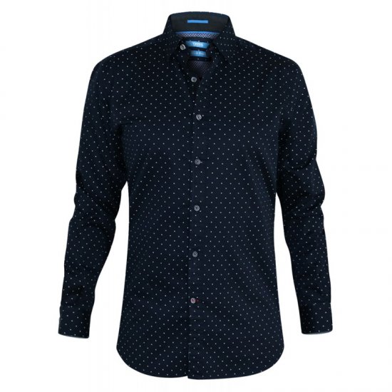 D555 Rashard Long Sleeve Printed Shirt - Πουκάμισα - Aνδρικά πουκαμισα μεγαλα μεγάλα μεγέθη