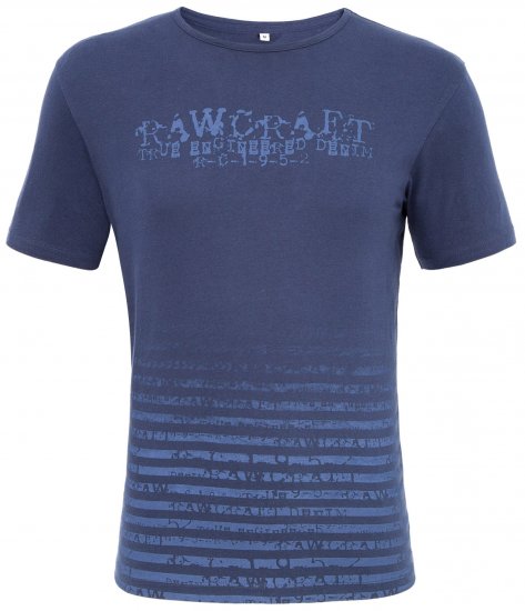 Rawcraft Reeder T-shirt Blue - Μακό μπλουζάκια - Aνδρικά μπλουζεσ μεγάλα μεγέθη