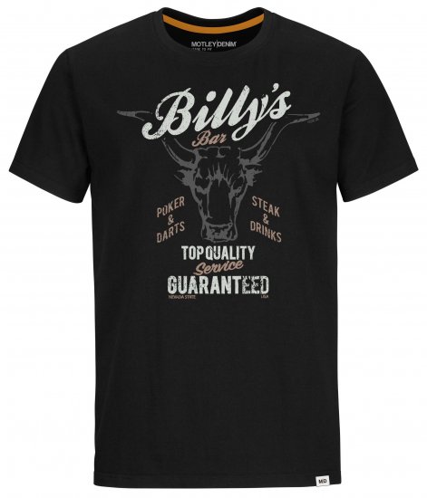 Motley Denim Ripon T-Shirt Black - Μακό μπλουζάκια - Aνδρικά μπλουζεσ μεγάλα μεγέθη