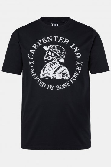 JP1880 T-Shirt Chest Print Bone Force Black - Μακό μπλουζάκια - Aνδρικά μπλουζεσ μεγάλα μεγέθη