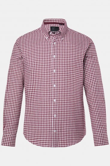 JP1880 Checked Flannel Shirt Long Sleeve Light Red - Πουκάμισα - Aνδρικά πουκαμισα μεγαλα μεγάλα μεγέθη