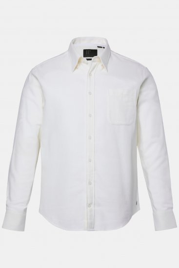 JP1880 Checked Flannel Shirt Long Sleeve Creamy White - Πουκάμισα - Aνδρικά πουκαμισα μεγαλα μεγάλα μεγέθη