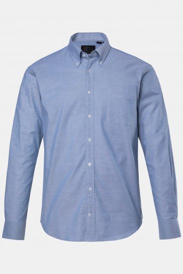 JP1880 Oxford Shirt Flexnamic Long Sleeve Ash Turquoise - Πουκάμισα - Aνδρικά πουκαμισα μεγαλα μεγάλα μεγέθη