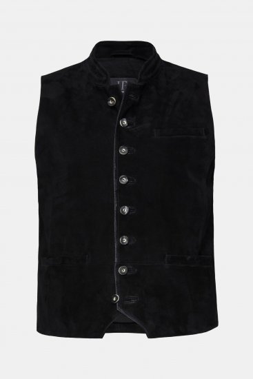 JP1880 Vest Goat Suede Traditional Black - Γιορτινά ρούχα - Γιορτινά ρούχα – Για να γιορτάζεις με στυλ και άνεση