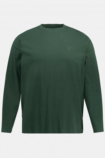 JP1880 Long Sleeve OEKO-TEX T-shirt Green - Μακό μπλουζάκια - Aνδρικά μπλουζεσ μεγάλα μεγέθη