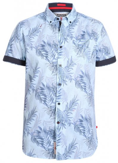D555 Santana Hawaii Shirt Sky Blue - Πουκάμισα - Aνδρικά πουκαμισα μεγαλα μεγάλα μεγέθη