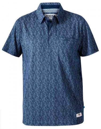 D555 Sefton Print Floral Polo Navy - Πόλο μπλουζάκια - Aνδρικά μπλουζακια πολο μεγάλα μεγέθη
