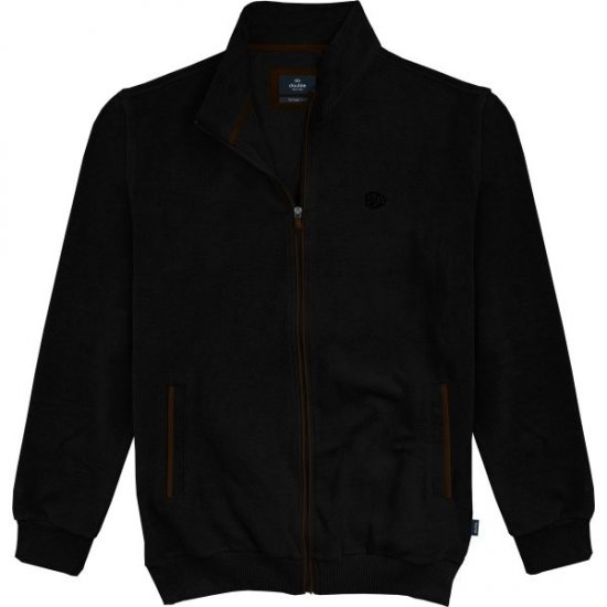 Double Outfitters SEL-1168 Ζακέτα φούτερ με φερμουάρ Μαύρο - φούτερ/Φούτερ με κουκούλα - φούτερ/Φούτερ με κουκούλα ανδρικά μεγάλα μεγέθη 