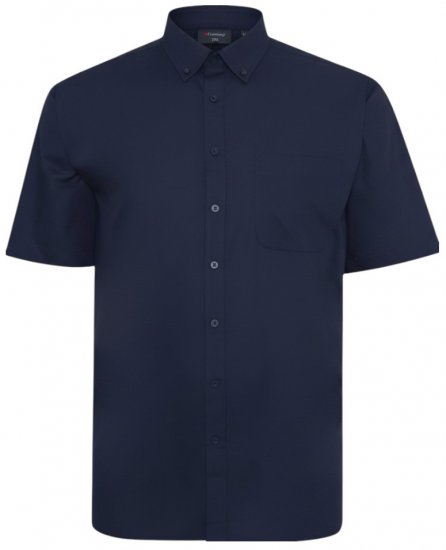 Espionage SH149 Plain Short Sleeve Shirt Navy - Πουκάμισα - Aνδρικά πουκαμισα μεγαλα μεγάλα μεγέθη