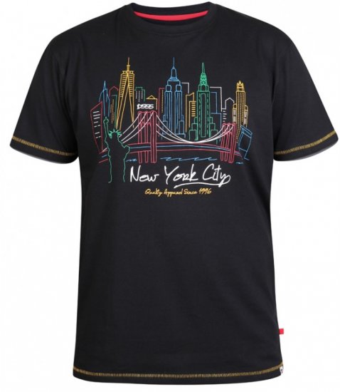D555 Shelby T-shirt Black - Μακό μπλουζάκια - Aνδρικά μπλουζεσ μεγάλα μεγέθη