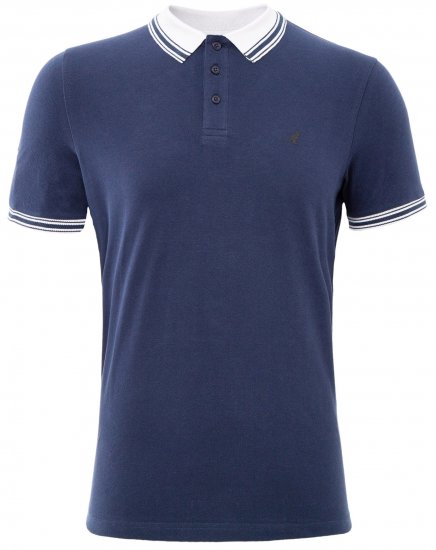 Kangol Shipley Polo Navy - Πόλο μπλουζάκια - Aνδρικά μπλουζακια πολο μεγάλα μεγέθη