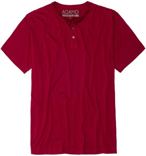 Adamo Silas Regular fit Serafino T-shirt Burgundy - Μακό μπλουζάκια - Aνδρικά μπλουζεσ μεγάλα μεγέθη