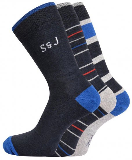 Smith & Jones Sires 3-pack Socks (46-49) - Εσώρουχα/Μαγιό - Aνδρικά Εσώρουχα μεγάλα μεγέθη