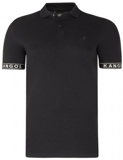 Kangol Steep Polo Black - Πόλο μπλουζάκια - Aνδρικά μπλουζακια πολο μεγάλα μεγέθη