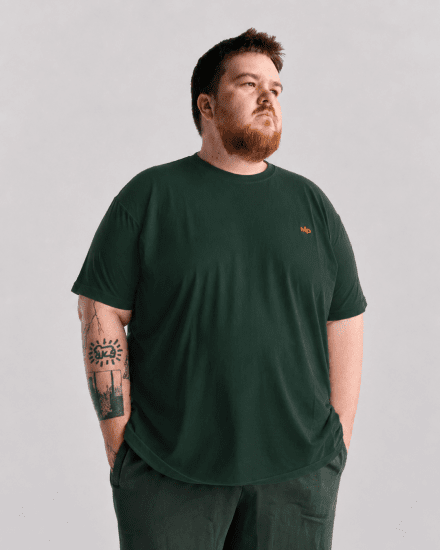 Motley Denim Stockholm T-shirt Racing Green - Μακό μπλουζάκια - Aνδρικά μπλουζεσ μεγάλα μεγέθη