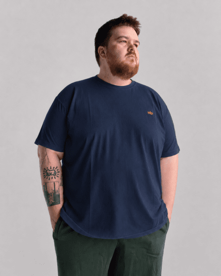 Motley Denim Stockholm T-shirt Dark Indigo - Μακό μπλουζάκια - Aνδρικά μπλουζεσ μεγάλα μεγέθη