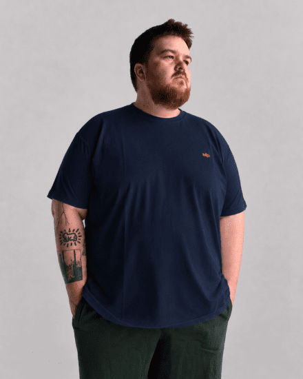 Motley Denim Stockholm T-shirt Navy - Μακό μπλουζάκια - Aνδρικά μπλουζεσ μεγάλα μεγέθη