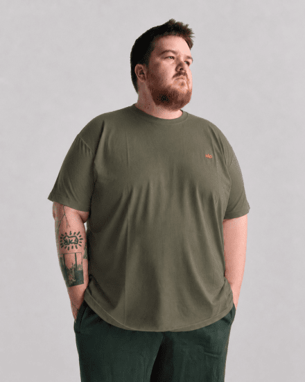 Motley Denim Stockholm T-shirt Dark Khaki - Μακό μπλουζάκια - Aνδρικά μπλουζεσ μεγάλα μεγέθη