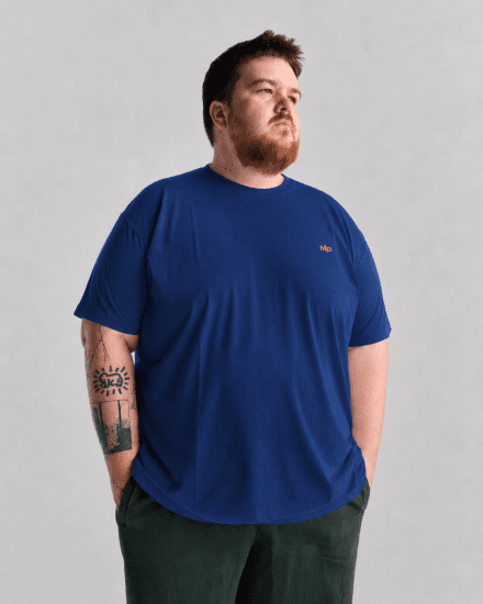 Motley Denim Stockholm T-shirt Royal Blue - Μακό μπλουζάκια - Aνδρικά μπλουζεσ μεγάλα μεγέθη