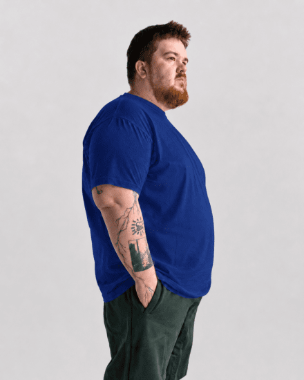 Motley Denim Stockholm T-shirt Royal Blue - Μακό μπλουζάκια - Aνδρικά μπλουζεσ μεγάλα μεγέθη