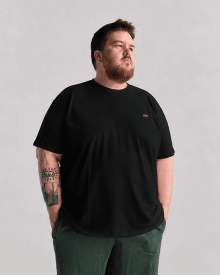 Motley Denim Stockholm T-shirt Black - Μακό μπλουζάκια - Aνδρικά μπλουζεσ μεγάλα μεγέθη