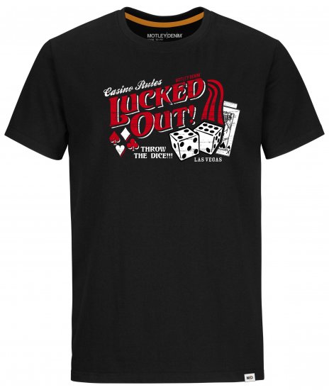 Motley Denim Stoke T-Shirt Black - Μακό μπλουζάκια - Aνδρικά μπλουζεσ μεγάλα μεγέθη