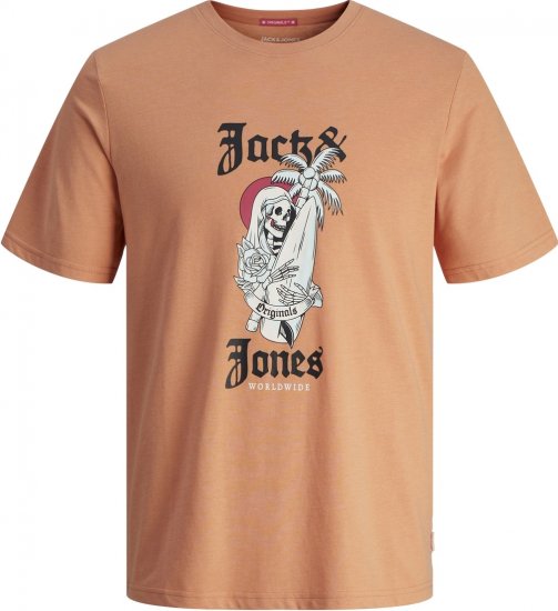 Jack & Jones JORCOCONUT T-shirt Canyon Sunset - Μακό μπλουζάκια - Aνδρικά μπλουζεσ μεγάλα μεγέθη