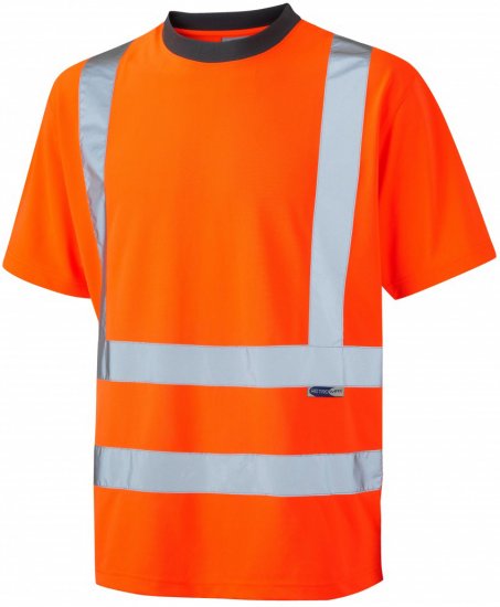 Leo Braunton Coolviz T-shirt Hi-Vis Orange - Ρούχα εργασίας - Aνδρικά ρούχα εργασίας μεγάλα μεγέθη