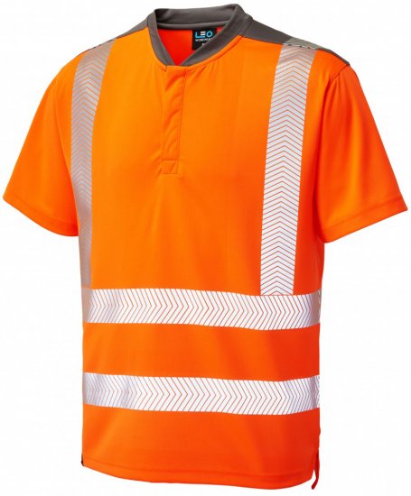 Leo Putsborough COOLMAX® Performance T-Shirt Hi-Vis Orange - Ρούχα εργασίας - Aνδρικά ρούχα εργασίας μεγάλα μεγέθη