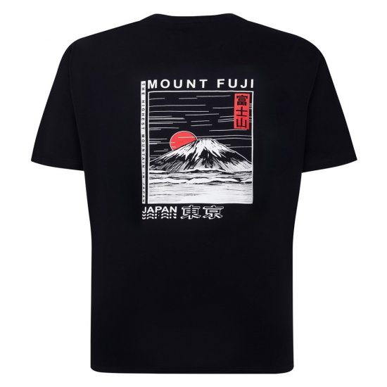 Espionage T422 Μπλουζάκι με Στάμπα Mount Fuji Μπλε Μαρίν - Μακό μπλουζάκια - Aνδρικά μπλουζεσ μεγάλα μεγέθη