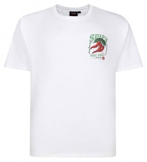 Espionage T457 Spicy Chilli Μπλούζα με στάμπα λευκό - Μακό μπλουζάκια - Aνδρικά μπλουζεσ μεγάλα μεγέθη