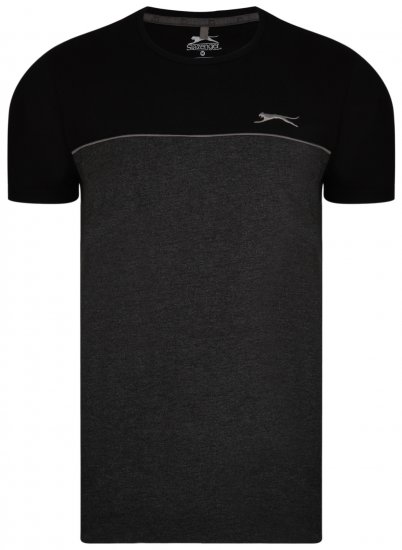 Slazenger Tarique T-shirt Black - Μακό μπλουζάκια - Aνδρικά μπλουζεσ μεγάλα μεγέθη