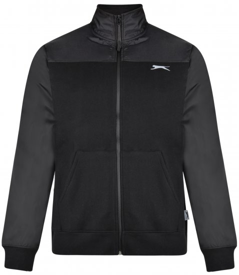 Slazenger Tatum Funnel Neck Black - φούτερ/Φούτερ με κουκούλα - φούτερ/Φούτερ με κουκούλα ανδρικά μεγάλα μεγέθη 