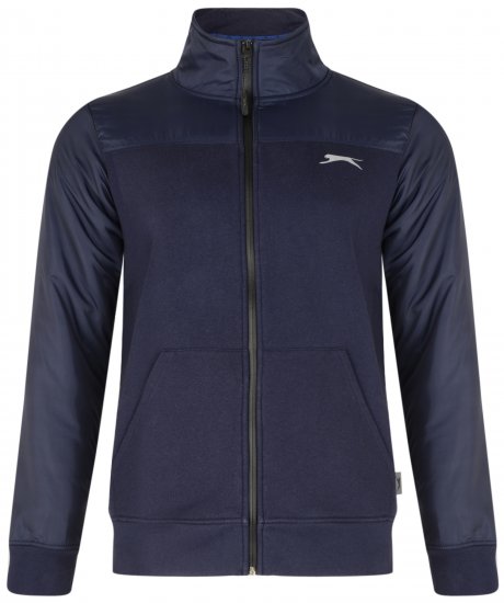 Slazenger Tatum Funnel Neck Navy - φούτερ/Φούτερ με κουκούλα - φούτερ/Φούτερ με κουκούλα ανδρικά μεγάλα μεγέθη 