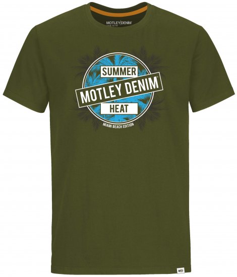 Motley Denim T-shirt Telford Dark Khaki - Μακό μπλουζάκια - Aνδρικά μπλουζεσ μεγάλα μεγέθη