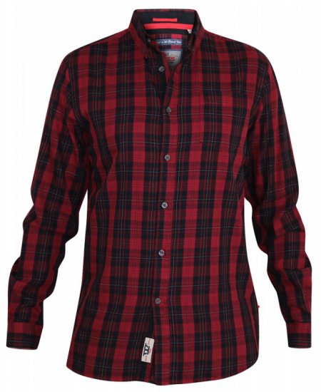 D555 Theo Long Sleeve Check Shirt - Πουκάμισα - Aνδρικά πουκαμισα μεγαλα μεγάλα μεγέθη