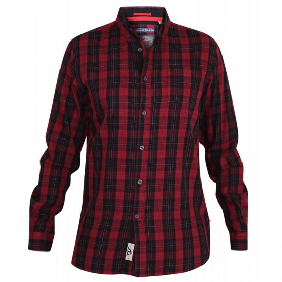 D555 Theo Long Sleeve Check Shirt - Πουκάμισα - Aνδρικά πουκαμισα μεγαλα μεγάλα μεγέθη