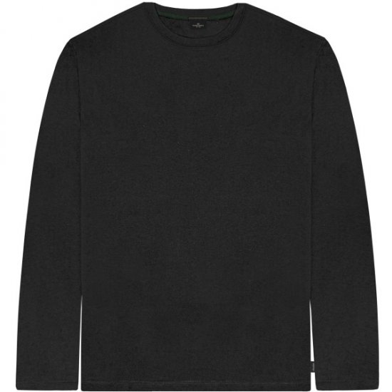 Double Outfitters TS-9170 Long Sleeve T-Shirt Black - Μακό μπλουζάκια - Aνδρικά μπλουζεσ μεγάλα μεγέθη