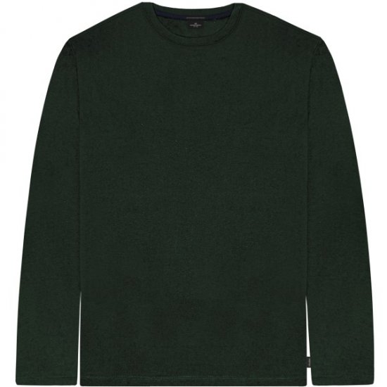 Double Outfitters TS-9170 Long Sleeve T-Shirt Forest Green - Μακό μπλουζάκια - Aνδρικά μπλουζεσ μεγάλα μεγέθη