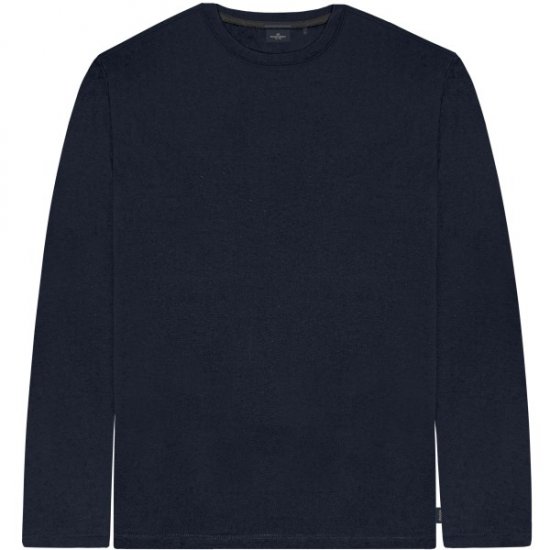 Double Outfitters TS-9170 Long Sleeve T-Shirt Navy - Μακό μπλουζάκια - Aνδρικά μπλουζεσ μεγάλα μεγέθη
