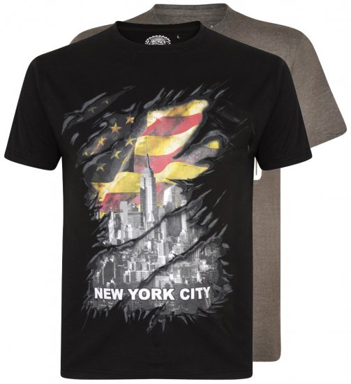 Kam Jeans 5312 T-shirt 2-pack - Μακό μπλουζάκια - Aνδρικά μπλουζεσ μεγάλα μεγέθη