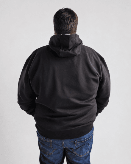 Motley Denim Riga Hoodie Black - φούτερ/Φούτερ με κουκούλα - φούτερ/Φούτερ με κουκούλα ανδρικά μεγάλα μεγέθη 