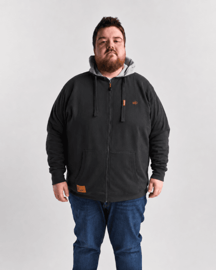 Motley Denim Copenhagen Hoodie Charcoal - φούτερ/Φούτερ με κουκούλα - φούτερ/Φούτερ με κουκούλα ανδρικά μεγάλα μεγέθη 
