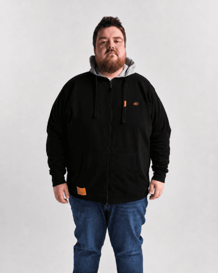 Motley Denim Copenhagen Hoodie Black - φούτερ/Φούτερ με κουκούλα - φούτερ/Φούτερ με κουκούλα ανδρικά μεγάλα μεγέθη 