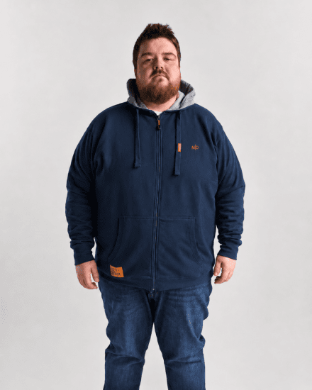 Motley Denim Copenhagen Hoodie Dark Indigo - φούτερ/Φούτερ με κουκούλα - φούτερ/Φούτερ με κουκούλα ανδρικά μεγάλα μεγέθη 