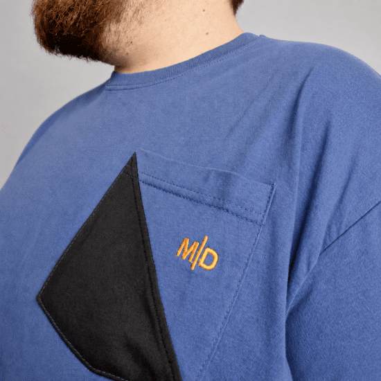 Motley Denim Milan Μπλουζάκι Ανοιχτό ίντιγκο - Μακό μπλουζάκια - Aνδρικά μπλουζεσ μεγάλα μεγέθη